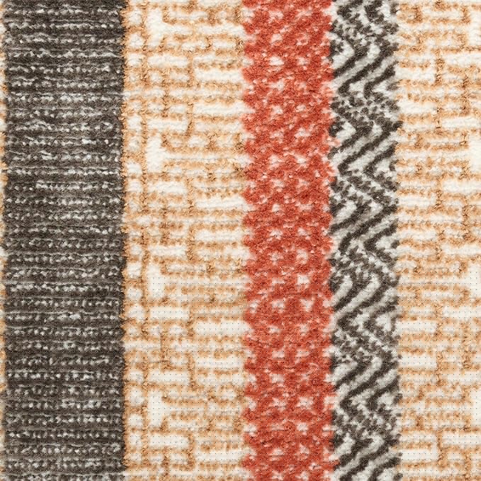 Nourison Home Nordic Multicolor 2' x 6' Area Rug - Easy Clean, Non Shedding, Bed Room, Living Room, Dining Room, Kitchen (6' Runner)