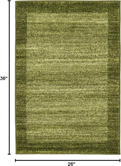 Rugs.com Angelica Collection Rug – 2' x 3' Light Green Medium Rug Perfect for Entryways, Kitchens, Breakfast Nooks, Accent Pieces