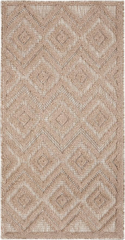 Nourison Home Versatile Natural Beige 2' x 4' Area Rug - Easy Clean, Non Shedding, Bed Room, Living Room, Dining Room, Kitchen (2' x 4')