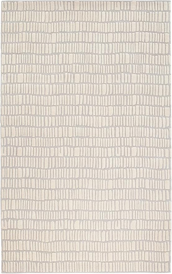 Dash and Albert Roark Wool Area Rug - 9.5 X 13.5 Ivory Geometric Hand Tufted Accent Rug - Durable, High Traffic Areas Hallway, Living Room, Stairs - Premium Luxury Hotel Quality Soft Breathable