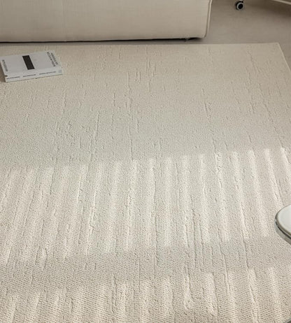 jxgzyy Beige Area Rug Solid, 0.36'' Thick Low Pile Textured Rug for Bedroom, Minimalist Aesthetic Home Décor for Dining Table, Polypropylene Kitchen Rug with Non-Slip Backing, 5x7