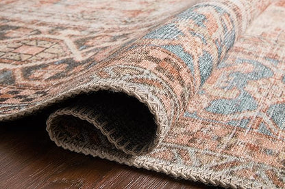 Loloi Loren Collection LQ-15 Terracotta/Sky 8'-4" x 11'-6" Area Rug
