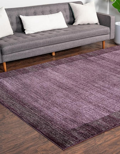 Rugs.com Angelica Collection Rug – 6' x 9' Violet Medium Rug Perfect for Bedrooms, Dining Rooms, Living Rooms