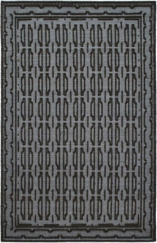 Dash and Albert Campbell Iron Handwoven Wool Rug, 8 X 10 Feet, Neutral/Grey Geometric Pattern - Premium Luxury Hotel Quality Soft Breathable Hypoallergenic Machine Washable Easy Care All Season