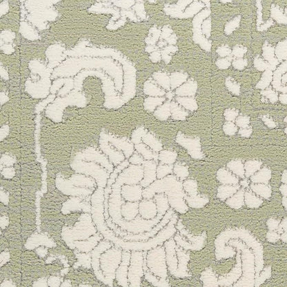 Nourison Home Grace Sage 5'3" x 7'3" Area Rug - Easy Clean, Non Shedding, Bed Room, Living Room, Dining Room, Kitchen (5' x 7')