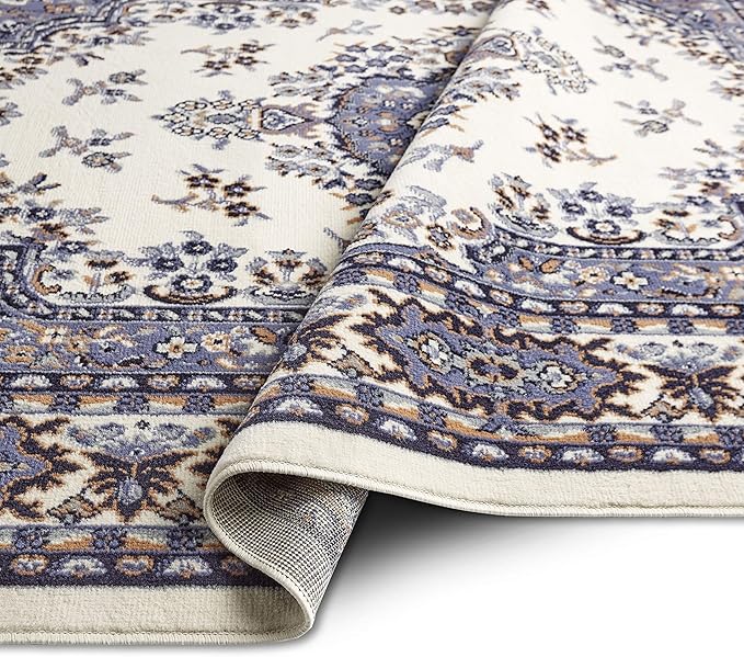 Home Dynamix Premium Sakarya Traditional Medallion Border Area Rug, Porcelain, 3'7"x5'2" Rectangle