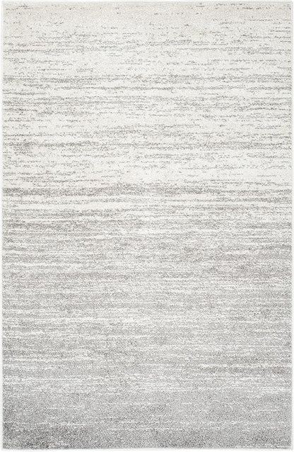 SAFAVIEH Area Rug 6x9 - Adirondack Collection - Ivory & Silver, Modern Ombre Design, Non Shedding & Easy to Clean, Ideal for Living Room, Bedroom, Office, Dining Space (ADR113B)