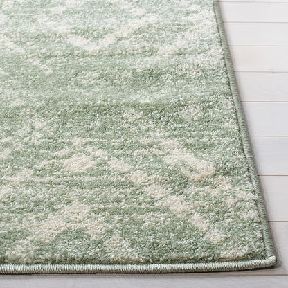 SAFAVIEH Adirondack Collection Accent Rug - 3' x 5', Green & Ivory, Modern Distressed Design, Non-Shedding & Easy Care, Ideal for High Traffic Areas in Entryway, Living Room, Bedroom (ADR131Y)