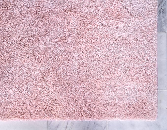 Unique Loom Solo Collection Area Rug - Calabasas (5' 3" x 7' 7" Rectangle, Pink)