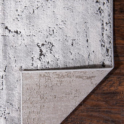 Rugs.com Leipzig Collection Rug – 10x13 Gray Low-Pile Rug Perfect for Living Rooms, Large Dining Rooms, Open Floorplans
