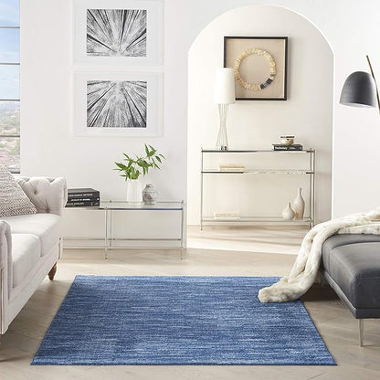 Nourison Home Nourison Essentials Navy Blue 4' x 6' Area Rug - Easy Clean, Non Shedding, Bed Room, Living Room, Dining Room, Kitchen (4' x 6')