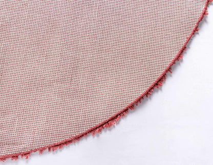 Unique Loom Davos Shag Collection Area Rug - Solid (5' 3" Round, Poppy)