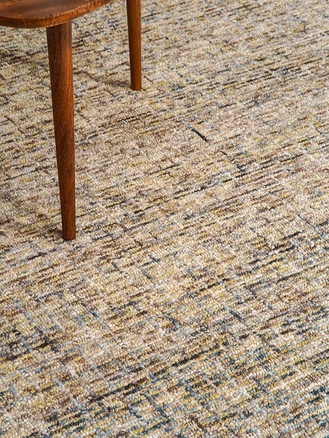 Hand Tufted Wool ECO-Friendly Area Rugs - 5'x8', Rectangle Shape, Light Green, Solid Plain Design, High Pile Handmade Anti Skid Area Rugs for Living Room, Bed Room (KWC111)