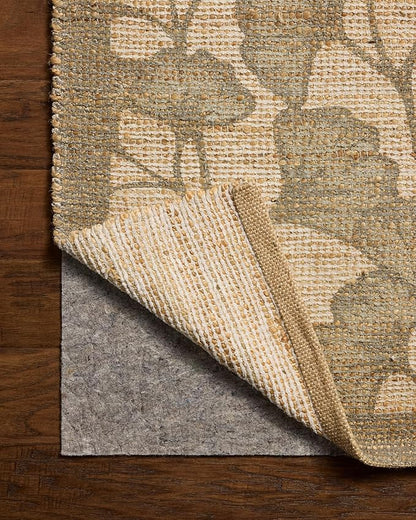 Loloi Chris Loves Julia Rue Collection RUE-02 Olive/Sage 7'-6" x 9'-6" Area Rug Jute Neutral Floral Living Room Bedroom Rug