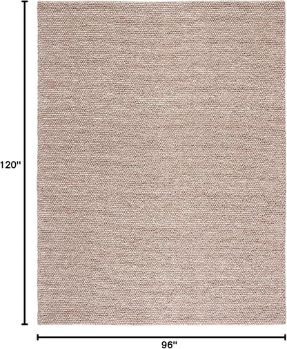 SAFAVIEH Area Rug 8x10 - Natura Collection - Large - Brown, Handmade Wool Blend, Textured Design, Ideal for Living Room, Bedroom, Dining Space (NAT620T)