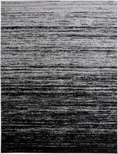 SAFAVIEH Area Rug 12x15 - Adirondack Collection - Large - Silver & Black, Modern Ombre Design, Non Shedding & Easy to Clean, Ideal for Living Room, Bedroom, Office, Dining Space (ADR113A)