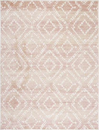 SAFAVIEH Adirondack Collection Area Rug - 6' x 9', Rose & Gold, Modern Diamond Distressed Design, Non-Shedding & Easy Care, Ideal for High Traffic Areas in Living Room, Bedroom (ADR131Q)