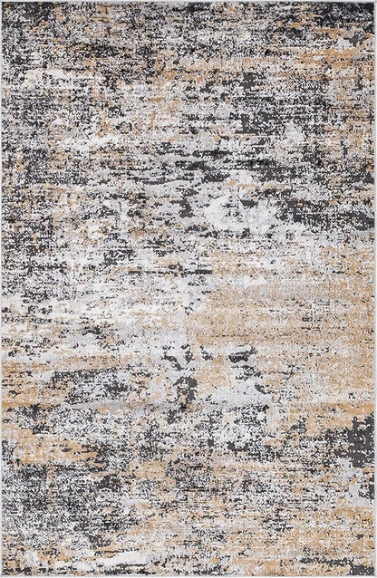 Rugs.com Leipzig Collection Area Rug – 5X8 Beige Low-Pile Rug Perfect for Bedrooms, Dining Rooms, Living Rooms