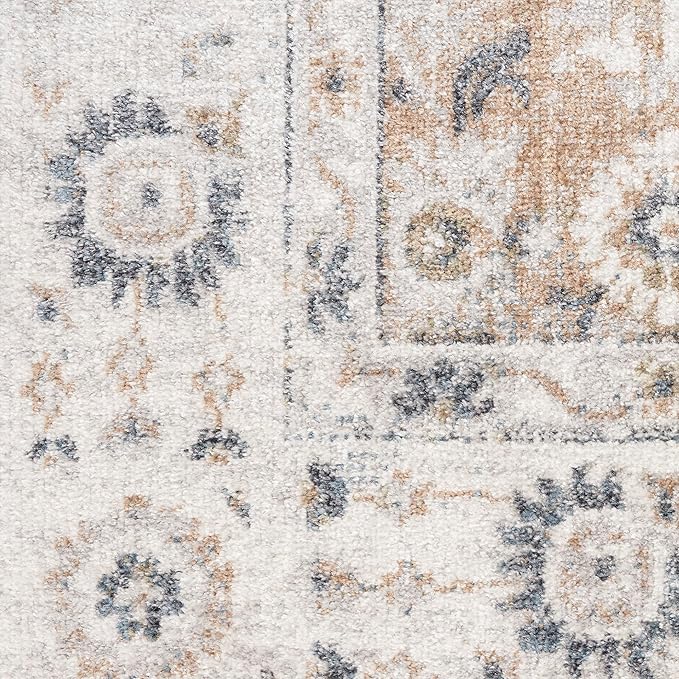 Nourison Home Astra Machine Washable Silver Taupe 4' x 6' Area Rug - Easy Clean, Non Shedding, Bed Room, Living Room, Dining Room, Kitchen (4' x 6')