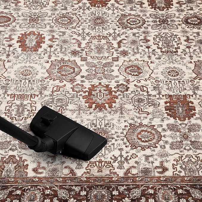 Keen Home Design 2x3 Rug - Machine Washable Entry Rug with Non-Slip Backing, Ideal for Enteryway, Kitchen, Bathroom, Laundry Room - Vintage, Easy Clean, Durable, Low Pile - (2' x 3')