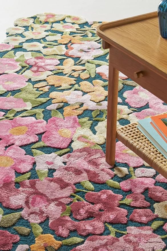 Cassia Wool Viscose Area Rug – 6’ x 8' – Handmade Wool Area Rugs –Multi – Rugs for Living Room, Bedroom – Anti-Skid – Carpets with Non-Slip Natural Backing with 100% Cotton
