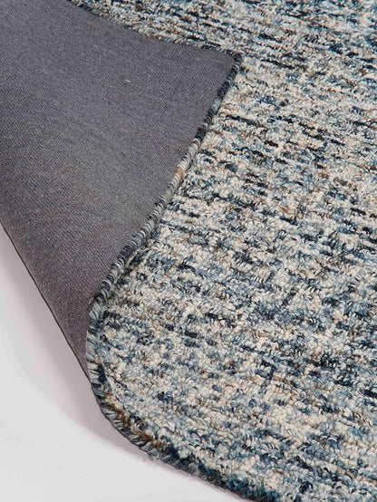 Rugsotic Carpets Hand Tufted Wool ECO-Friendly Area Rugs - 5'x8', Rectangle Shape, Dark & Blue, Solid Plain Design, High Pile Handmade Anti Skid Area Rugs for Living Room, Bed Room (KWC111)