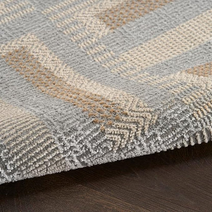 Nourison Home Nordic Grey Multicolor 8' x 10' Scandinavian Area Rug - Easy Clean, Non Shedding, Bed Room, Living Room, Dining Room, Kitchen (8' x 10')