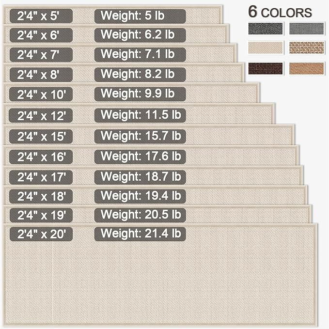 GOYLSER Carpet Runners for Hallway 6ft Washable, Braid Jute Kitchen Floor Runner Sink Mat Absorbent, Small Farmhouse Kitchen Carpet, Beige