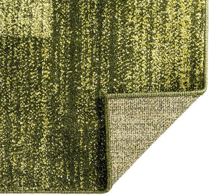 Rugs.com Angelica Collection Rug – 6 Ft Runner Light Green Medium Rug Perfect for Hallways, Entryways