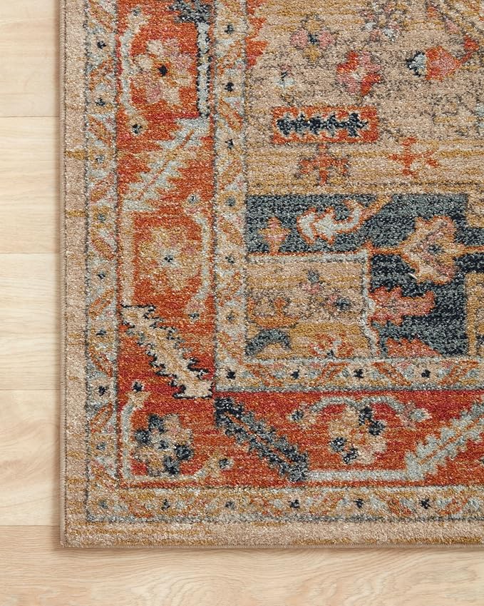 Loloi Jocelyn Collection JOC-01 Sand/Multi 2'-3" x 7'-6" .38" Thick Runner Rug