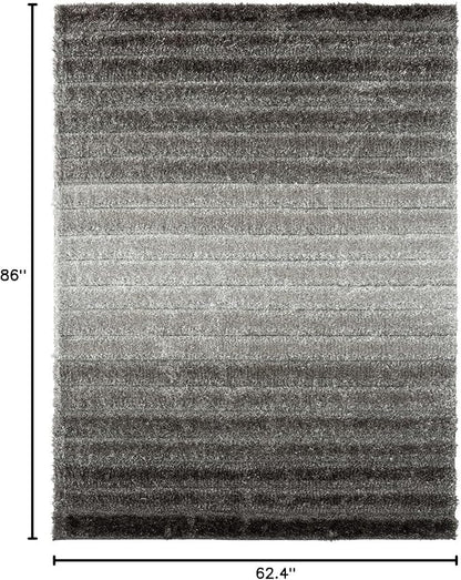 LUXE WEAVERS Lantanas Collection 7119 Grey 5x7 Modern Geometric Area Rug
