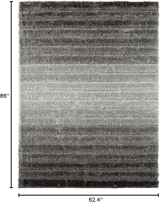 LUXE WEAVERS Lantanas Collection 7119 Grey 5x7 Modern Geometric Area Rug