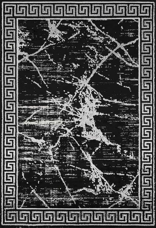 GLORY RUGS Area Rugs Marble 5x7 Black Gray Carpet Modern Abstract Rug Living Room Dining Bedroom Rug