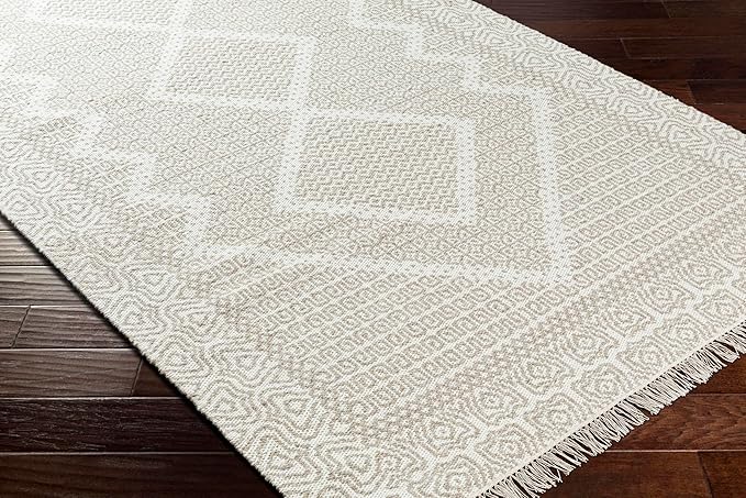 Mark&Day Wool Rugs, 6x9 Nishnabotny Cottage Medium Beige Area Rug, Beige Carpet for Living Room, Bedroom or Kitchen (6' x 9')
