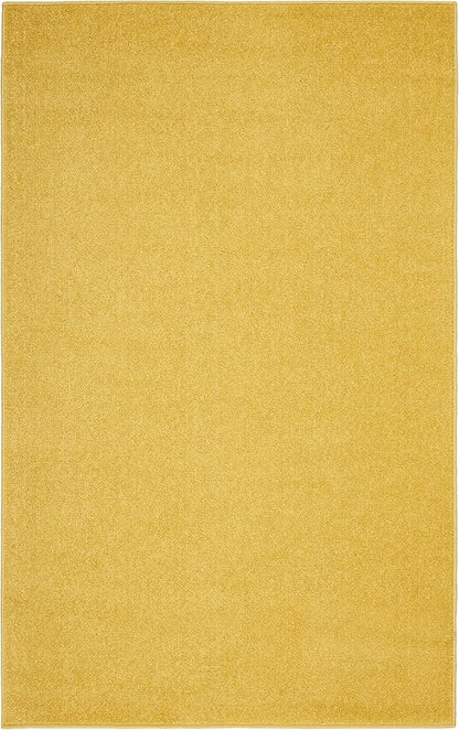 Nourison Home Nourison Essentials Yellow 3' x 5' Area Rug - Easy Clean, Non Shedding, Bed Room, Living Room, Dining Room, Kitchen (3' x 5')