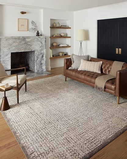 Loloi Darby Collection DAR-04 Ivory/Stone 2'-7" x 8'-0" Runner Rug