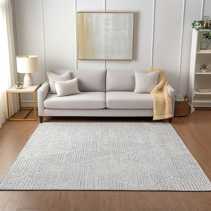 Addison Rugs Chantille ACN591 Silver 9' x 12' Indoor Outdoor Area Rug, Easy Clean, Machine Washable, Non Shedding, Bedroom, Living Room, Dining Room, Kitchen, Patio Rug