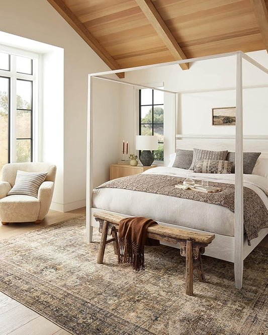 Loloi Amber Lewis Morgan Collection MOG-01 Sunset/Ink 2' x 3'-6" 38" Thick Accent Rug feat. CloudPile, Neutral, Room Décor, Vintage Inspired, Livingroom, Bedroom, Dining Area