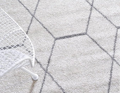 Unique Loom Trellis Frieze Collection Area Rug - Geometric (7' 10" Octagon, Ivory/ Gray)