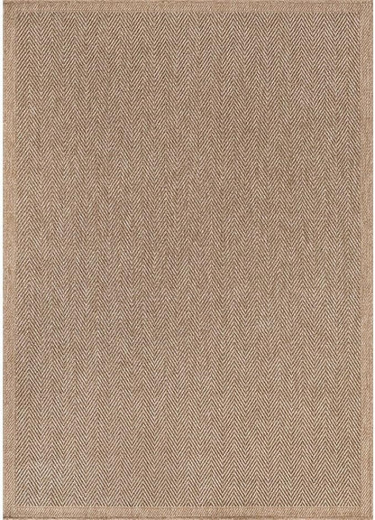 CAMILSON Easy Jute Rug 8x10, Indoor Outdoor Natural Color Fiber Area Rugs for Living Room and Patio Rug Herringbone Seagrass Boho Woven Design Easy-Cleaning Washable Outside Carpet Alfombras 8 x 10