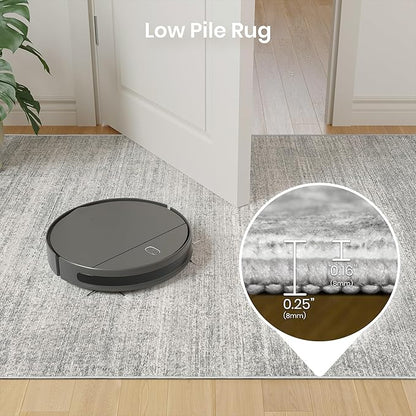 Valenrug Washable Rugs 2x5 - Stain Resistant 2x5 Area Rugs for Living Room, Non Slip Backing Large Area Rugs for Bedroom, Folable Machine Washable Area Rug (2'x5', Grey)