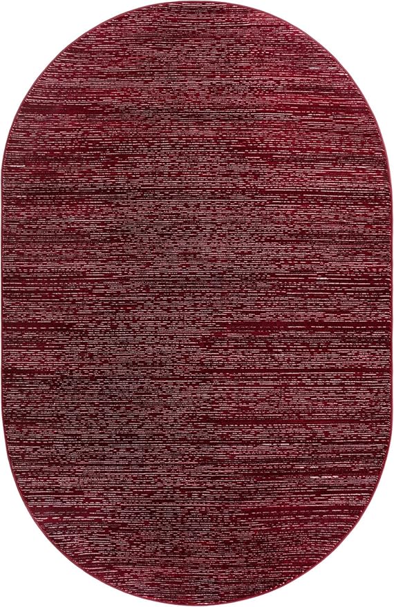 Unique Loom Finsbury Collection Area Rug - Kate (5' 3" x 8' Oval, Red)