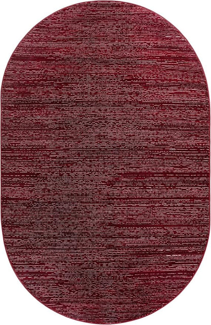 Unique Loom Finsbury Collection Area Rug - Kate (5' 3" x 8' Oval, Red)