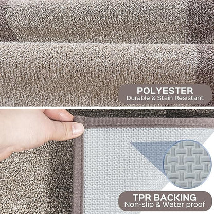 Machine Washable Runner Rug 32" x 120", Non Slip Kitchen Mat for Floor, Absorbent Entryway Rug for Kitchen, Bedroom, Living Room, Hallway, Door (Roll Packing)