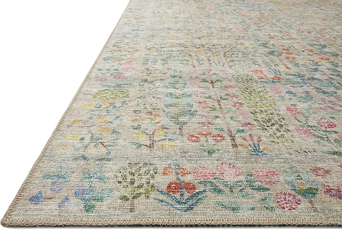 Loloi Rifle Paper Co. Maison Collection MAO-07 Khaki 2'-6" x 7'-6", .19" Pile Height, Runner Rug