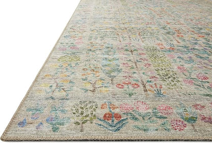Loloi Rifle Paper Co. Maison Collection MAO-07 Khaki 3'-0" x 3'-0" Round, .19" Pile Height, Accent Rug