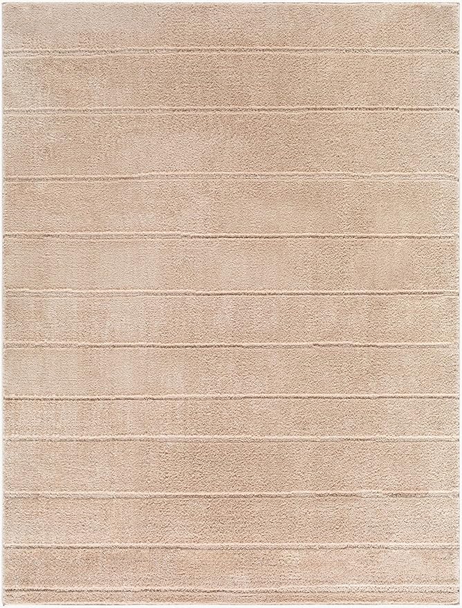 Livabliss x Our PNW Home Cascade Minimalist Striped Area Rug, 2'7" x 7'3", Taupe