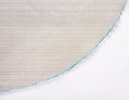 Unique Loom Davos Shag Collection Area Rug - Solid (6' 7" Round, Aqua)