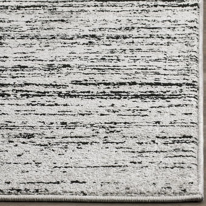 SAFAVIEH Area Rug 12x18 - Adirondack Collection - Large - Silver & Black, Modern Ombre Design, Non Shedding & Easy to Clean, Ideal for Living Room, Bedroom, Office, Dining Space (ADR113A)