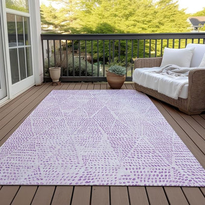 Addison Rugs Chantille ACN591 Purple 9' x 12' Indoor Outdoor Area Rug, Easy Clean, Machine Washable, Non Shedding, Bedroom, Living Room, Dining Room, Kitchen, Patio Rug